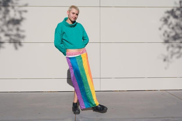 An image showcasing a man wearing an oversized, longline bomber jacket over a hoodie, paired with wide-leg cargo pants and chunky sneakers in a muted, urban color palette.