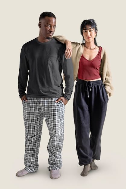 A split image showing two different outfits. On one side, a person is wearing baggy jeans with an oversized, shapeless hoodie and clunky, mismatched sneakers. On the other side, a person is wearing well-fitted baggy jeans with a structured jacket, a simple t-shirt, and clean, stylish sneakers.