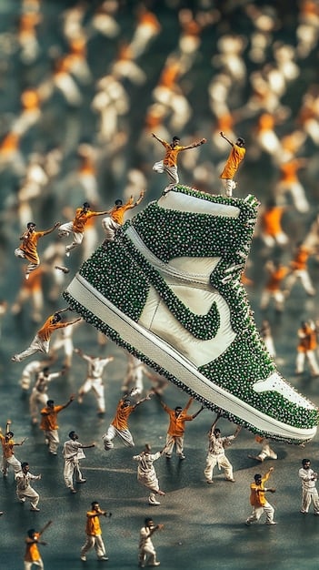 A digital collage showcasing several limited edition sneakers from various brands (Nike, Adidas, etc.) that are predicted to increase in value, each highlighted with a percentage growth forecast.