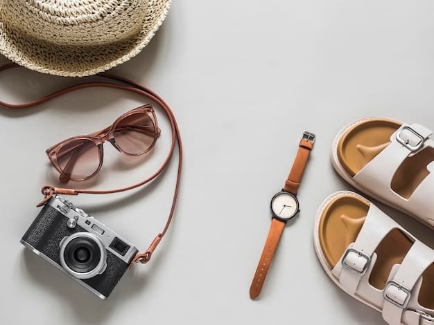 A flat lay of urban accessories: a stylish watch, layered necklaces, a chic pair of sunglasses, and a small leather cross-body bag, against a neutral background.
